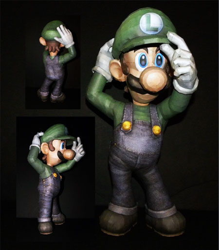 Luigi Mario Papercraft