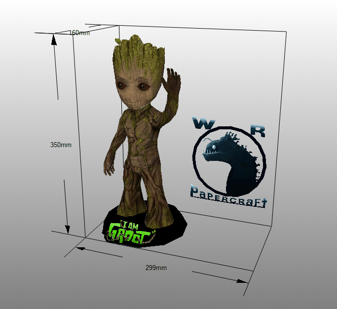 Baby Groot Sin Lineas