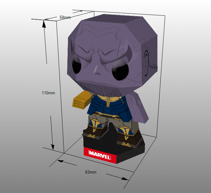 Kuri Paper Mini Pop Thanos